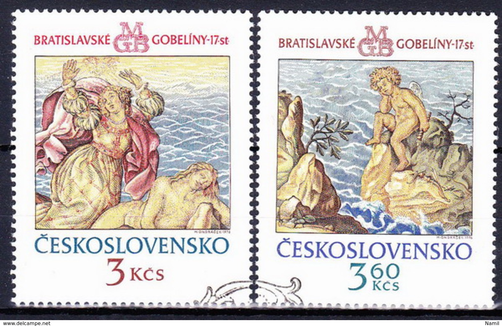 Tchécoslovaquie 1976 Mi 2319-20 (Yv 2163-4), Obliteré - Gebruikt