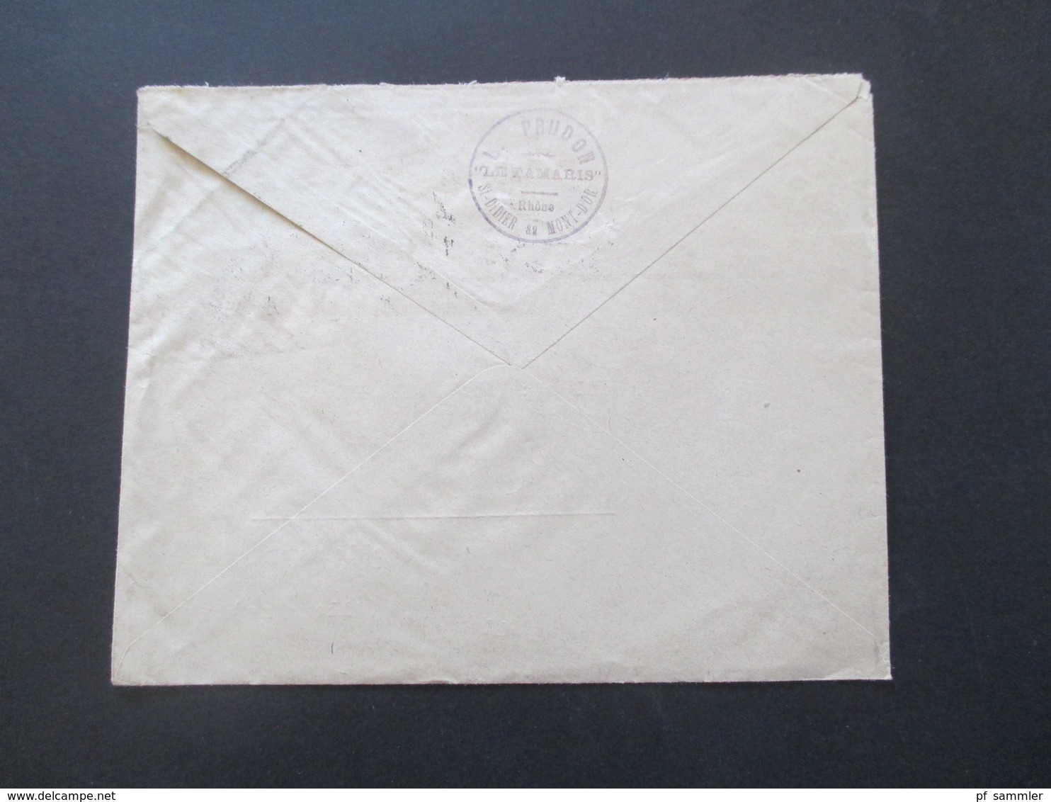 Frankreich 1923 Säerin Nr. 119 Waagerechtes Paar / Eckrandstück Oben Rechts! L. Prudon Le Tamaris Rhone St. Didier - Cartas & Documentos