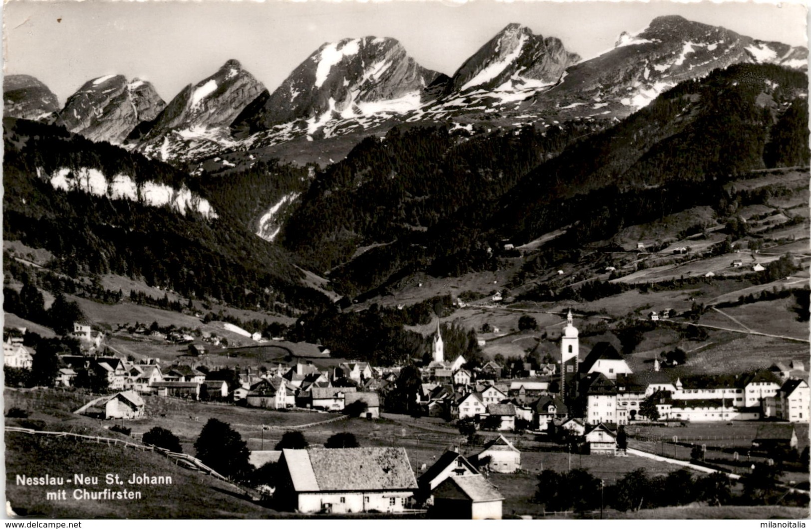 Nesslau-Neu St. Johann Mit Churfirsten (5834) - Nesslau