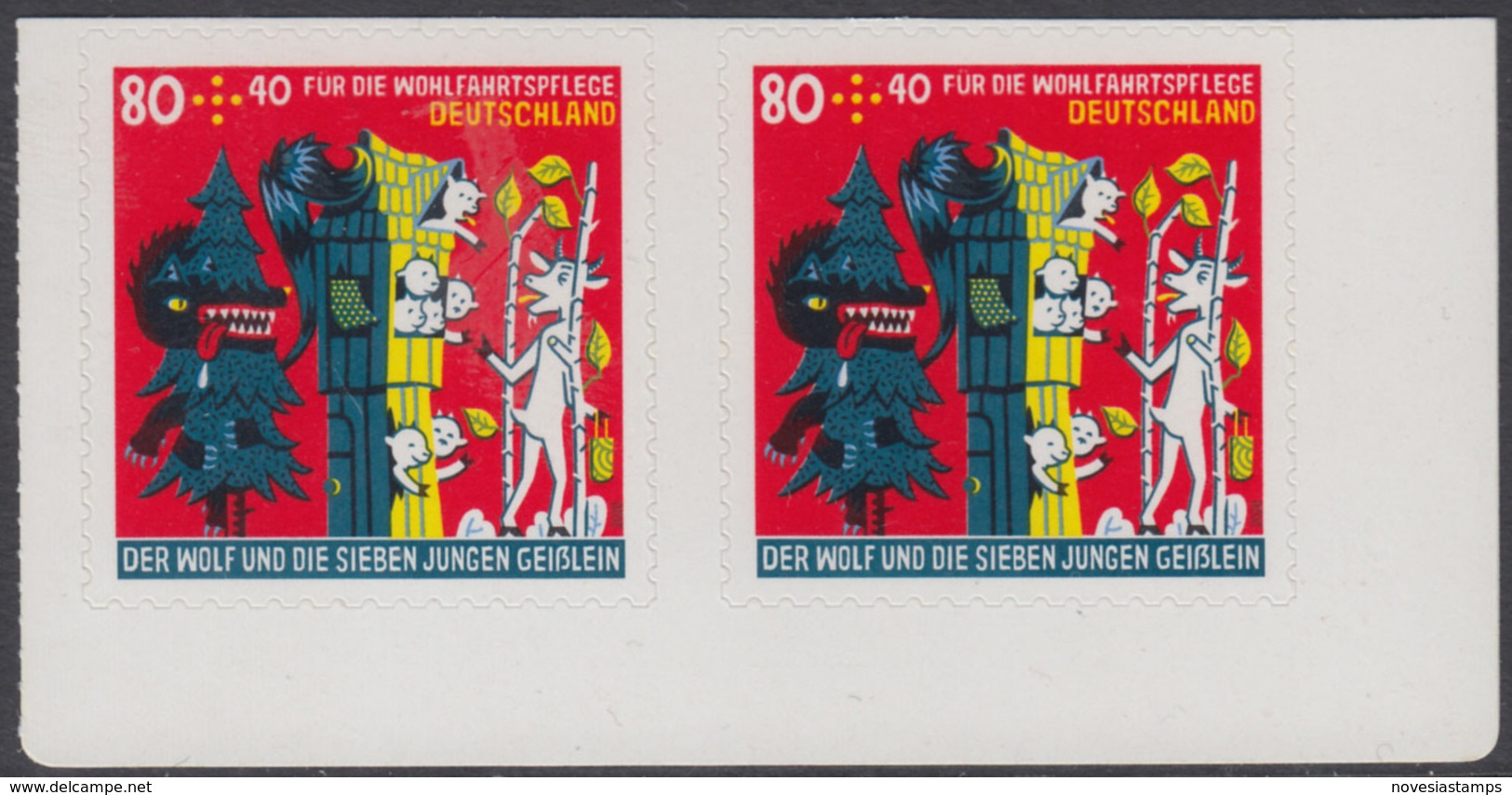 !a! GERMANY 2020 Mi. 3526 MNH Horiz.PAIR From Booklet (self-adhesive / -c-) - Fairy Tale Of Brothers Grimm - Unused Stamps