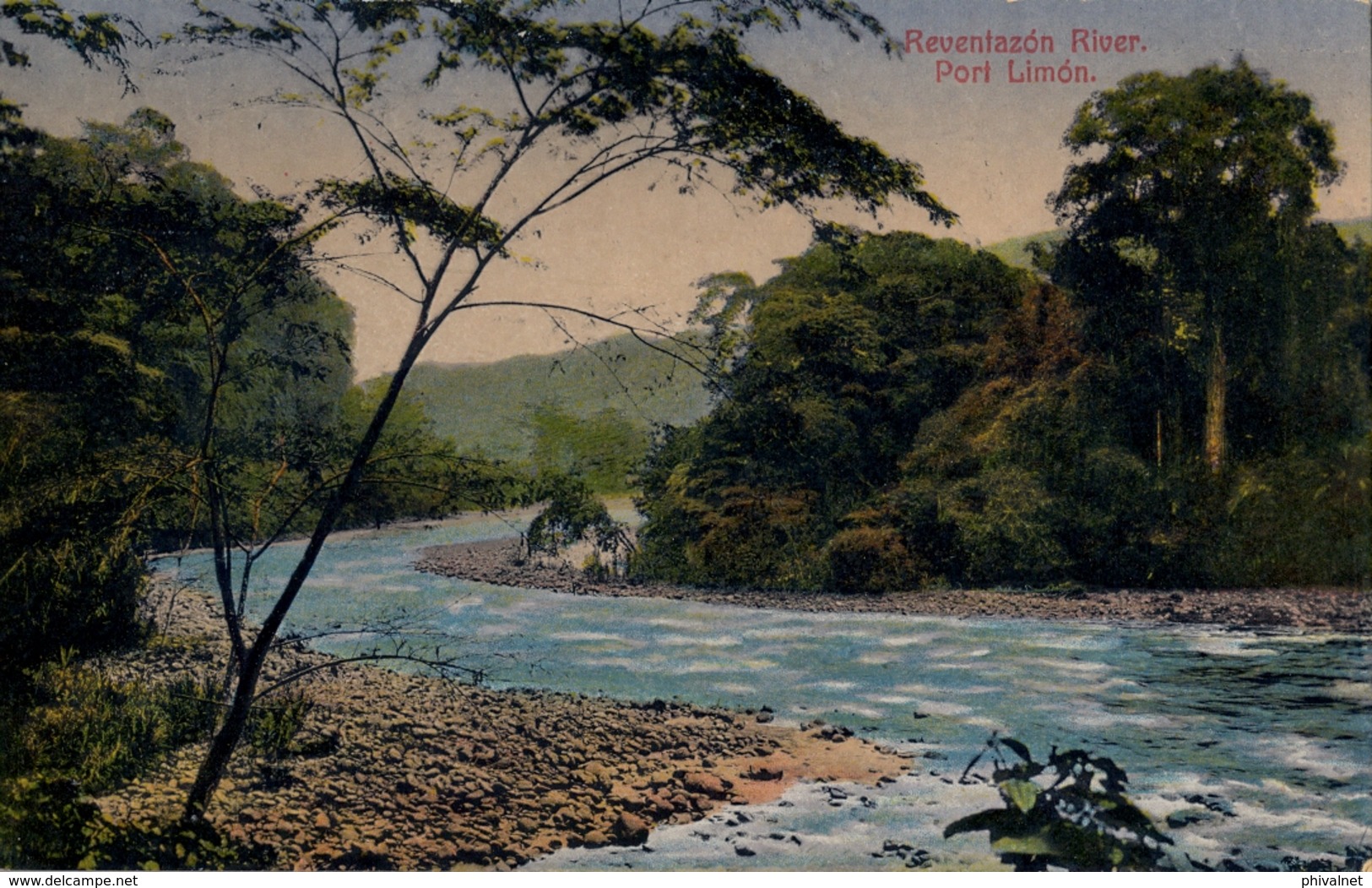 COSTA RICA , T.P. NO CIRCULADA , REVENTAZÓN RIVER - PORT LIMÓN - Costa Rica