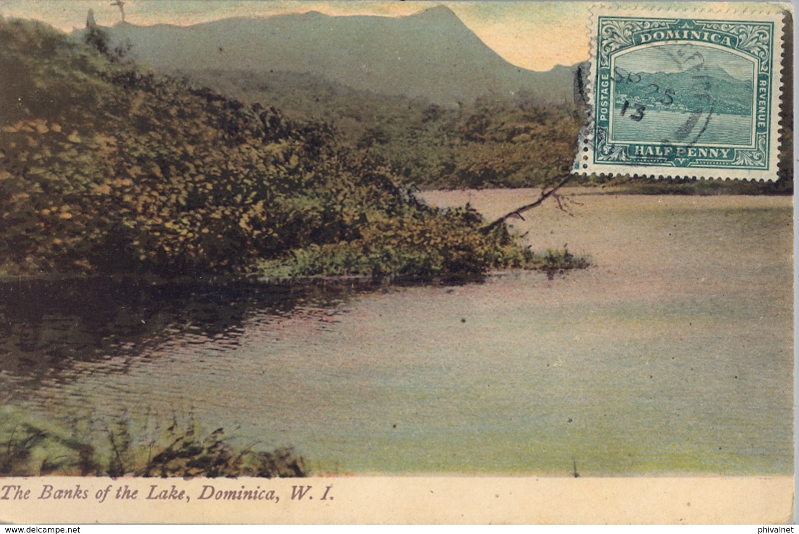 DOMINICA , T.P. NO CIRCULADA , THE BANKS OF THE LAKE - Dominique