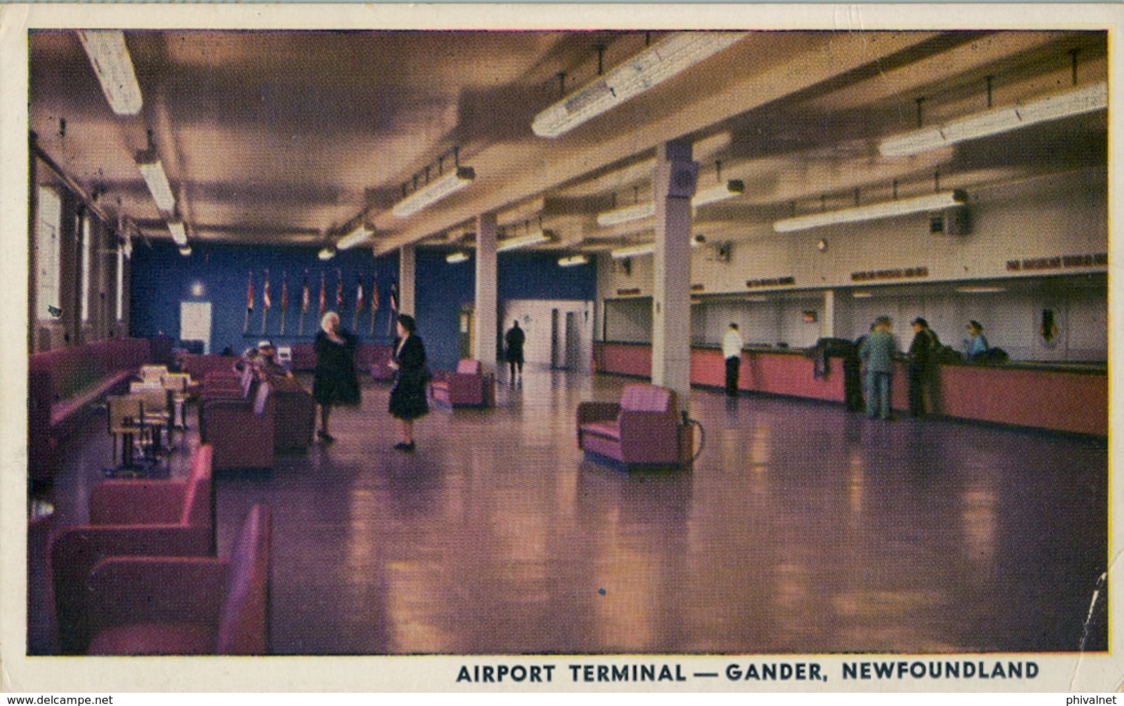 1949 TERRANOVA / TERRE NEUVE , T.P. ESCRITA  CIRCULADA , AIRPORT TERMINAL - GANDER - Altri & Non Classificati