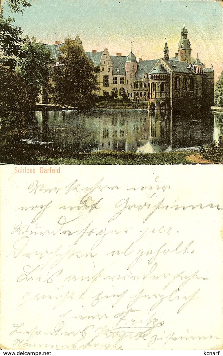 CP Schloss Darfeld ( Rosendahl ) Ambulant Oberhausen - 1906  Bahnpost - Coesfeld