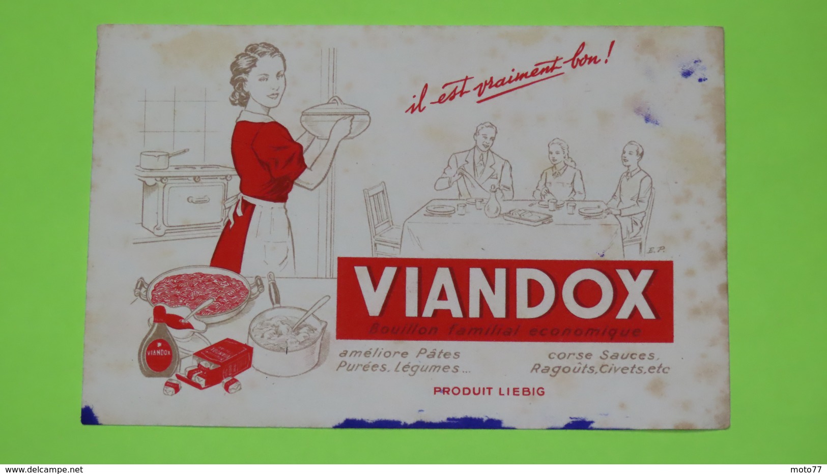 Buvard 26 - VIANDOX LIEBIG - Etat D'usage : Voir Photos - 21x13.5 Environ - Année 1950 - Soups & Sauces