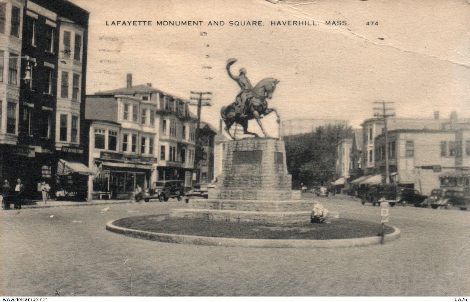 Lafayette Monument And Square, Haverhill Mass (Massachusetts MA) - Autres & Non Classés