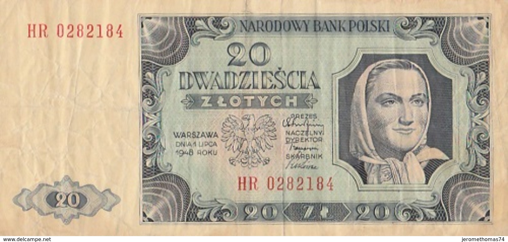 20 Zlotych 1948  Pologne - Polonia