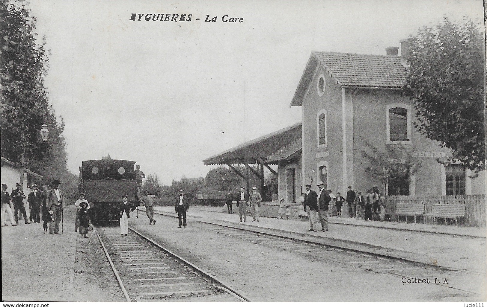 Ayguieres La Gare Cpa En Très Bon état - Otros & Sin Clasificación