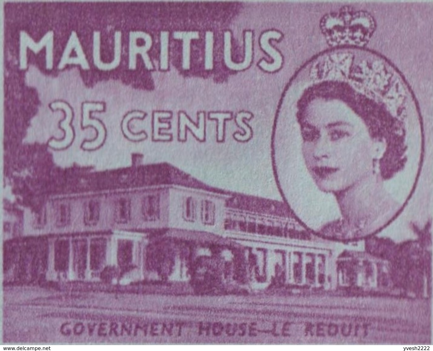 Maurice / Mauritius 1962. Aérogramme Elizabeth II. Le Château Du Réduit, Siège De La Présidence. 3 Lignes D'inscriptions - Châteaux