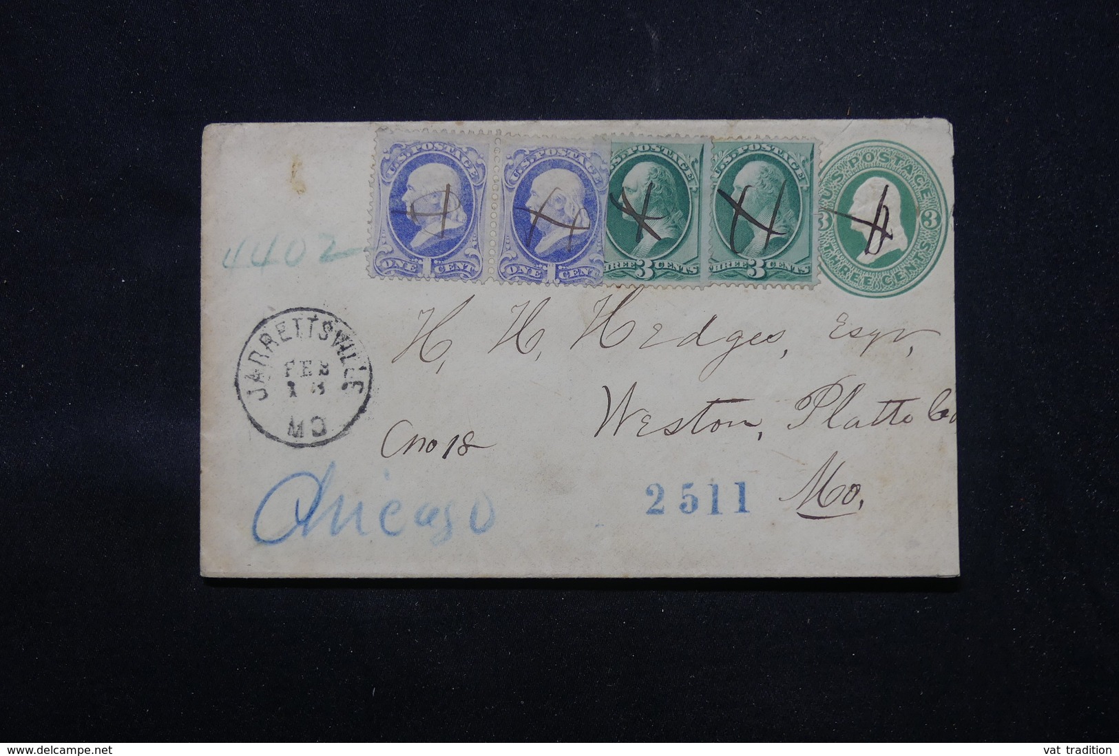 ETATS UNIS - Entier Postal + Compléments De Jarrettsville Pour Chicago , Annulation Plume - L 59088 - ...-1900