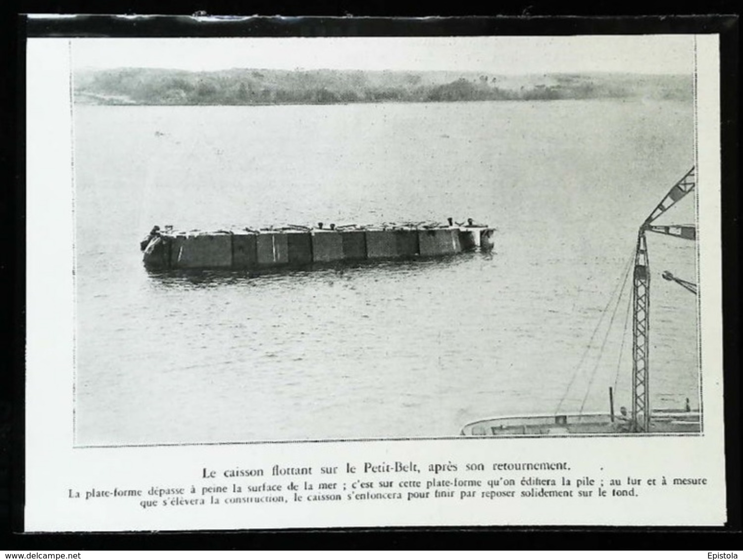 Snoghøj Et Middelfart - Construction Pont Danois Lillebæltsbroen (Lillebælt)- Coupure De Presse (encadré Photo) De 1931 - Arbeitsbeschaffung