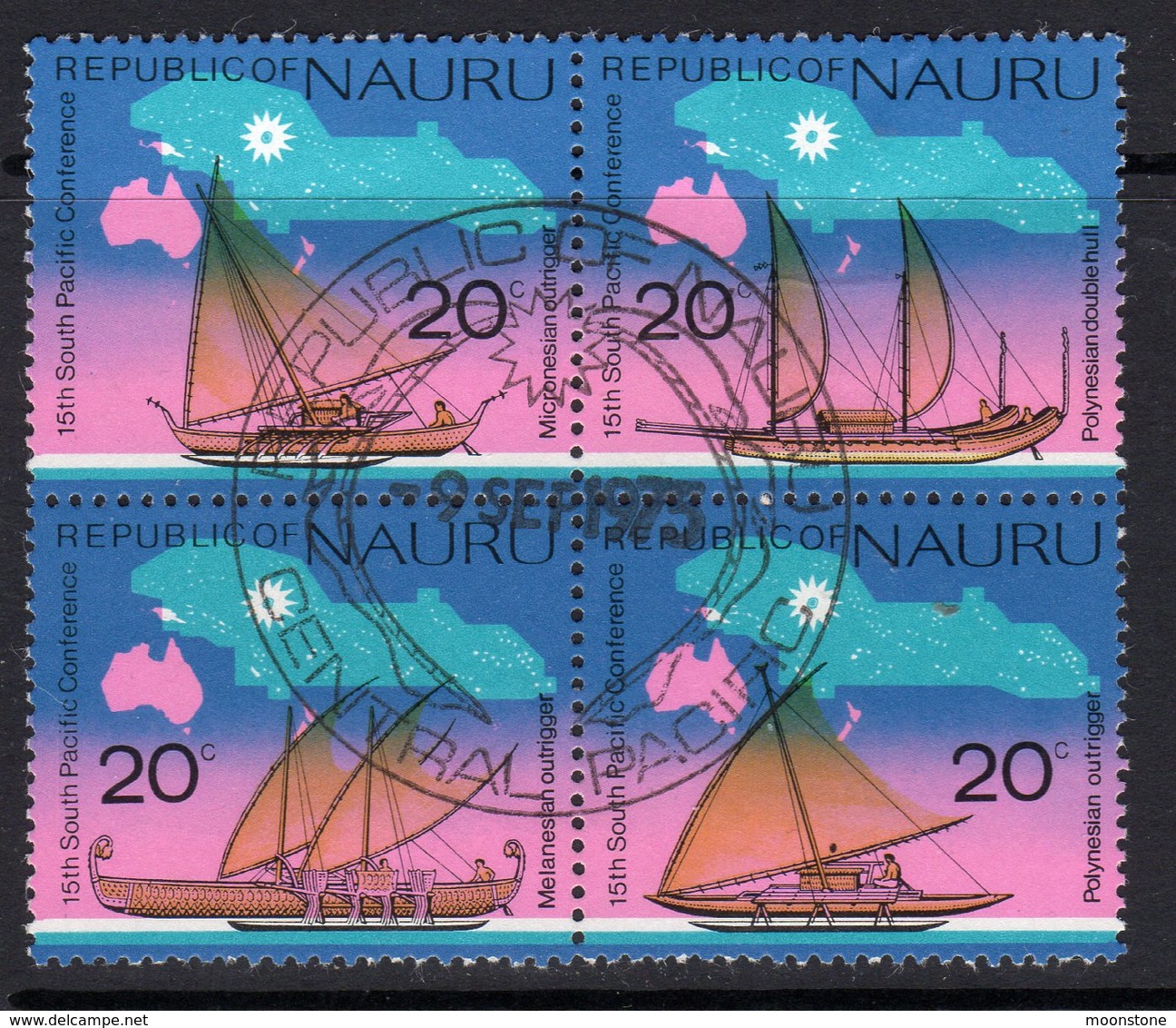 Nauru 1975 S. Pacific Conference I Block Of 4, Used, SG 133/6 (BP) - Nauru