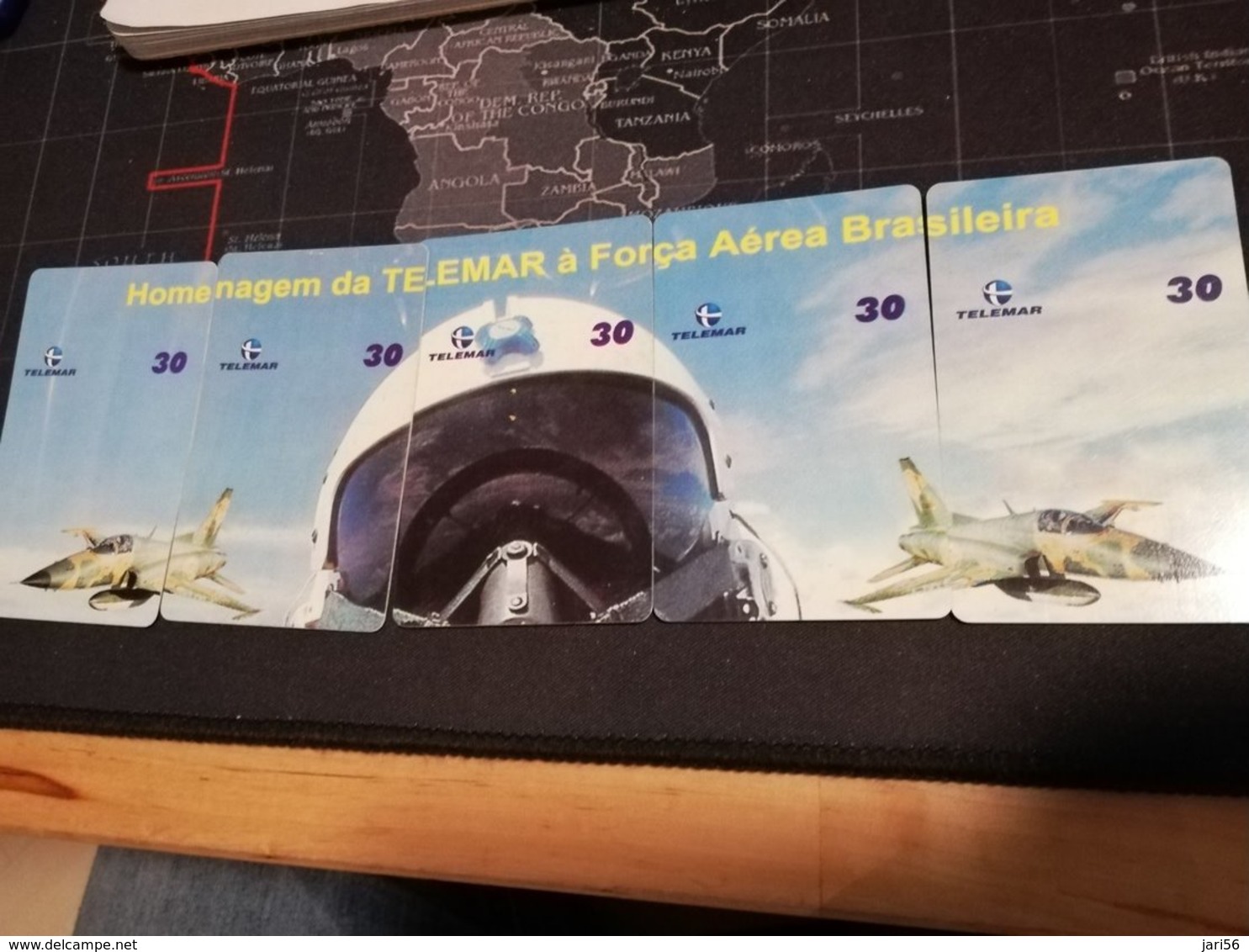 BRAZIL   INDUCTIVE CARDS  PUZZLE 10 CARDS PILOT IN COCKPIT WITH HELMET   ** 1611 ** - Brasilien