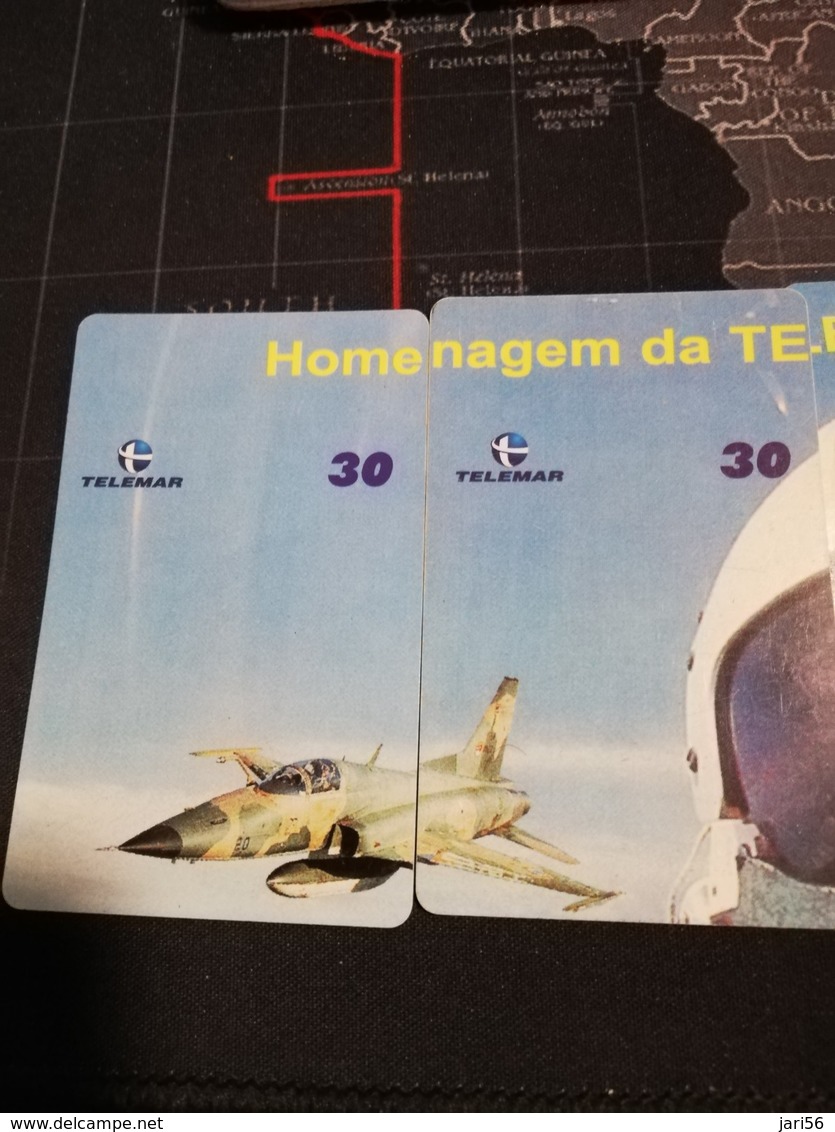 BRAZIL   INDUCTIVE CARDS  PUZZLE 10 CARDS PILOT IN COCKPIT WITH HELMET   ** 1611 ** - Brasilien