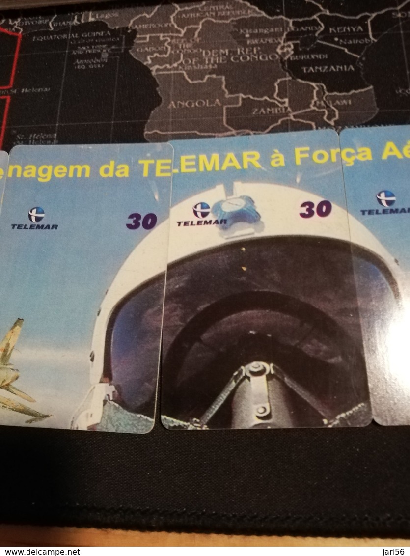 BRAZIL   INDUCTIVE CARDS  PUZZLE 10 CARDS PILOT IN COCKPIT WITH HELMET   ** 1611 ** - Brasilien