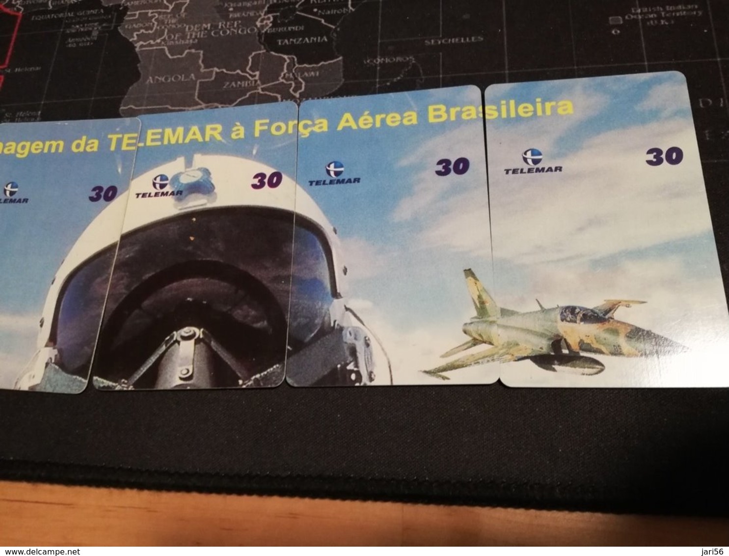 BRAZIL   INDUCTIVE CARDS  PUZZLE 10 CARDS PILOT IN COCKPIT WITH HELMET   ** 1611 ** - Brasilien