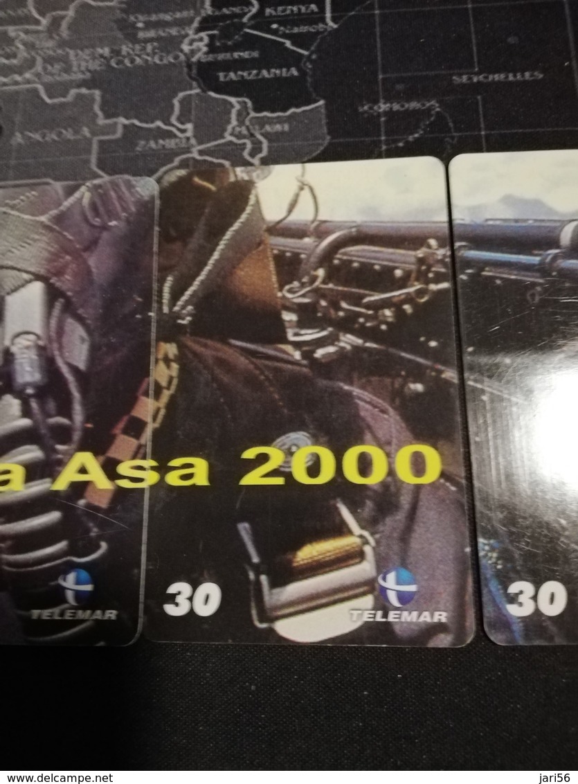 BRAZIL   INDUCTIVE CARDS  PUZZLE 10 CARDS PILOT IN COCKPIT WITH HELMET   ** 1611 **