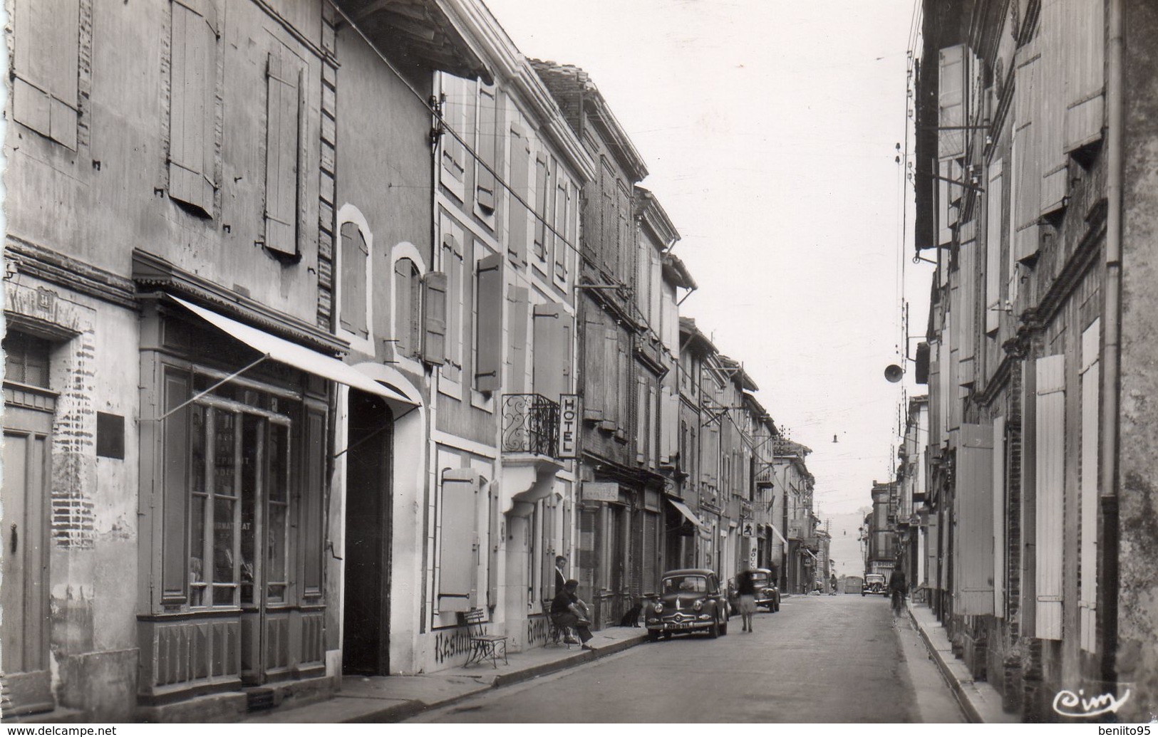 CPSM De MAZERES Sur L'HERS - Rue Gaston De Foix. - Autres & Non Classés