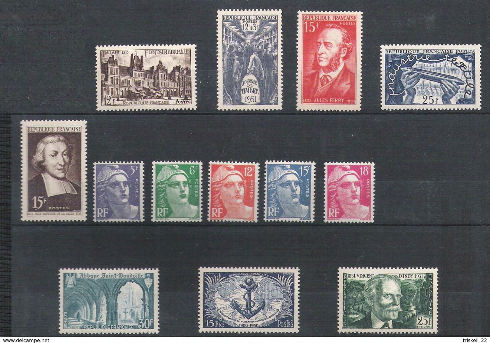 Année 1951 : N° 878 ** à 918 ** = 41 Timbres ** - 1950-1959