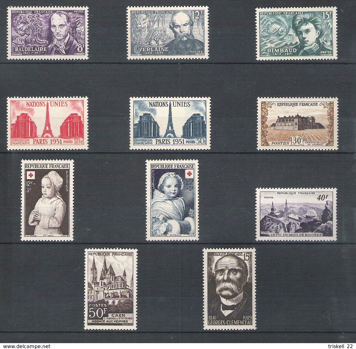 Année 1951 : N° 878 ** à 918 ** = 41 Timbres ** - 1950-1959