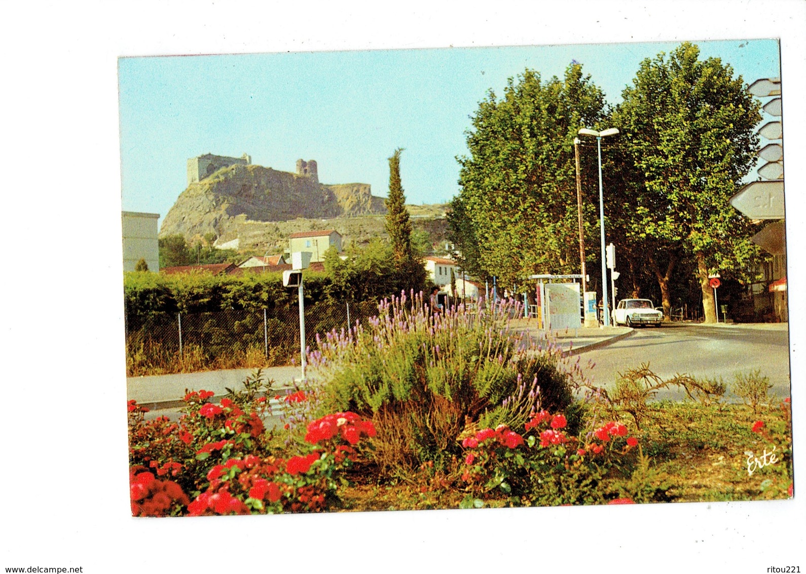 Cpm - 83 -  La Garde - Le Rocher - Entrée Nord De La Ville - Voiture Simca 1301 - 1979 - Fotofset 1402 - Fleur Lavande - La Garde