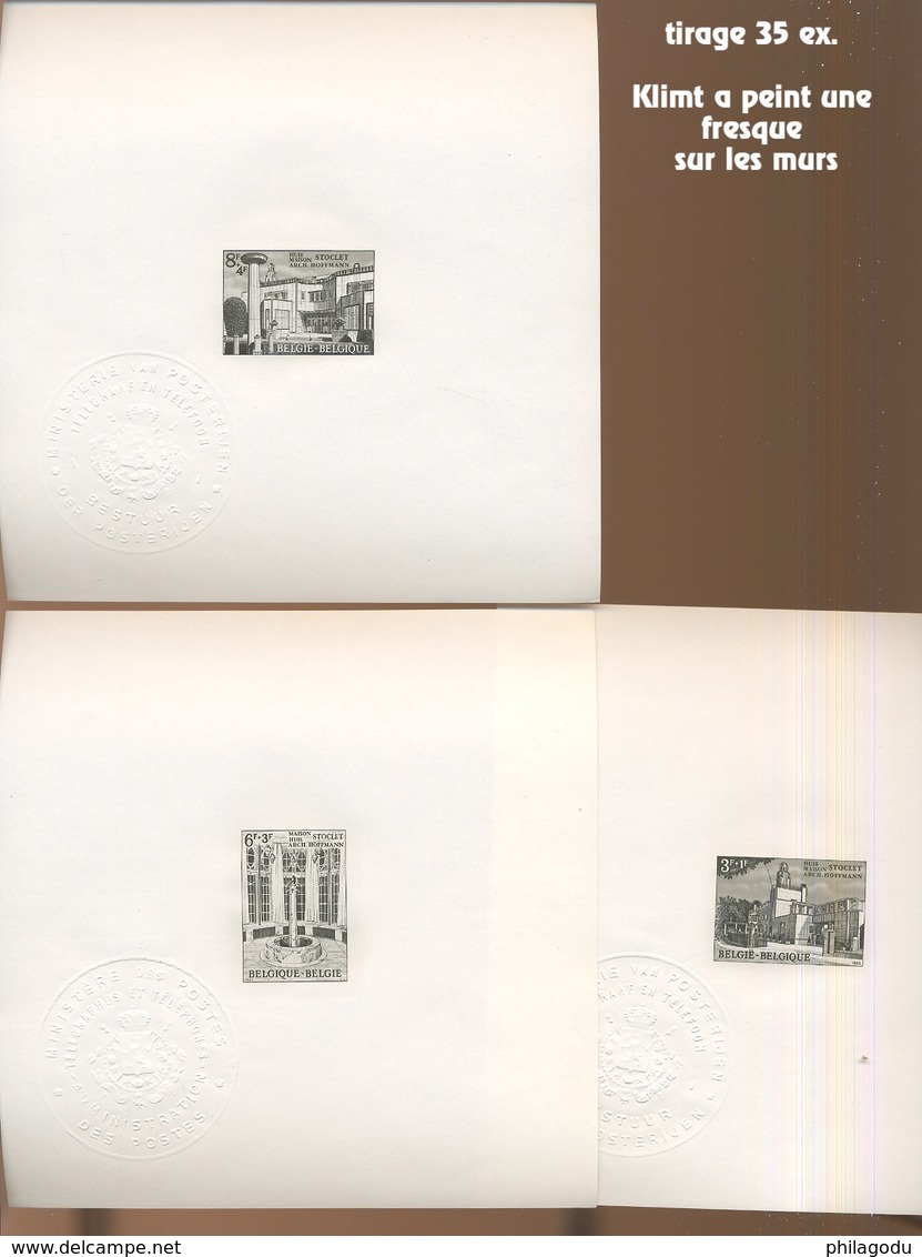 1965 Architects Hoffmann Hotel Stocklet. 1337/1339   Black Minister Proof Only 35 Printed - Feuillets Ministériels [MV/FM]