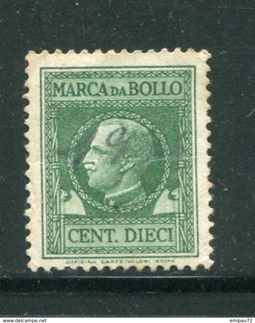 ITALIE- Timbre Fiscal- Oblitéré - Revenue Stamps