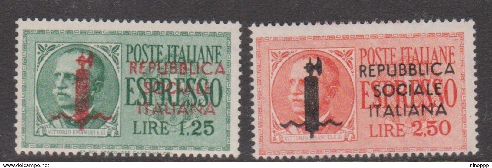 Italy Repubblica Sociale Italiana E 6-7 1944 Special Delivery, Mint Never Hinged - Exprespost