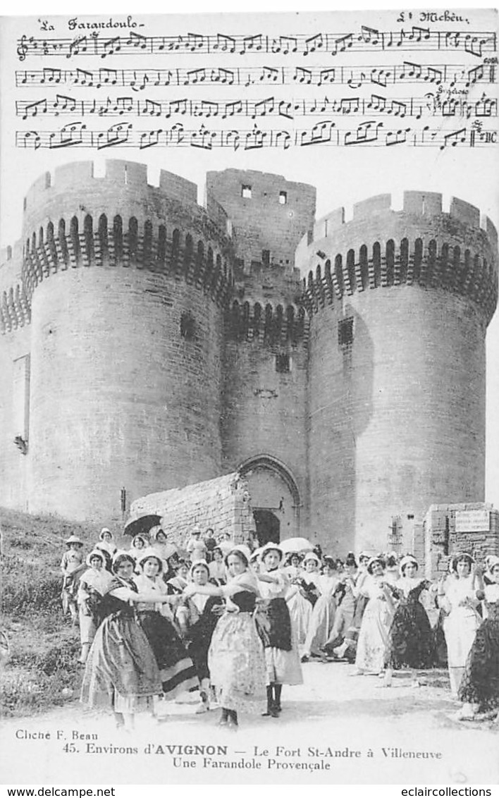 Villeneuve Lès Avignon       30           Fort St André. Farandole Provençale      (Voir Scan) - Villeneuve-lès-Avignon