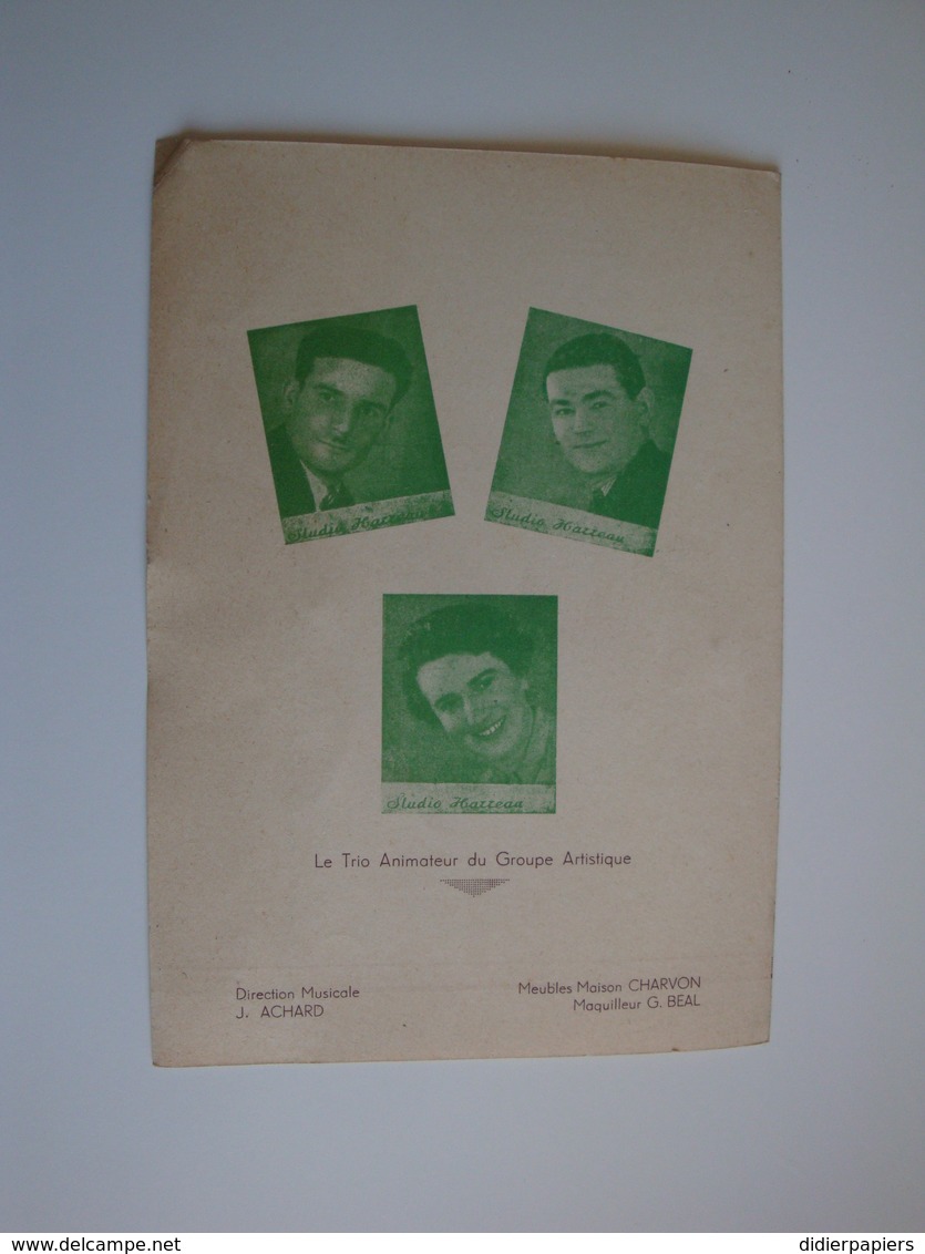 Programme Des Soirées Artistiques De La Lyre Au Théâtre Municipal De Saint-Pourçain Sur Sioule Février 1955 - Programmes