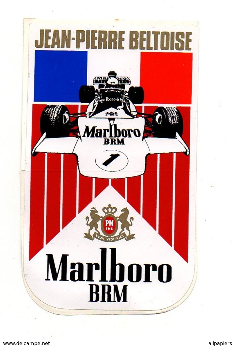 Autocollant Marlboro BRM Jean-Pierre Beltoise - Format : 13.5x8 cm - Stickers