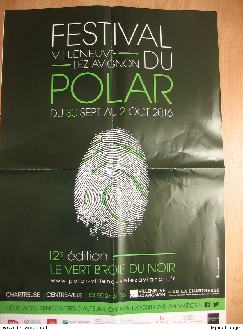 Affiche Festival Polar Villeneuve Lez Avignon 2016 - Affiches & Offsets