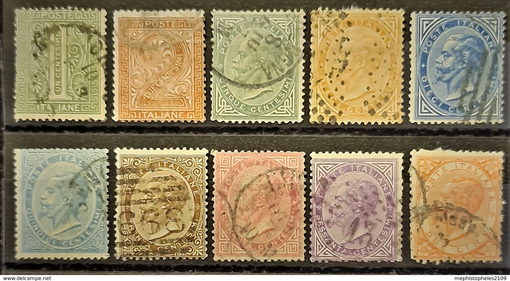 ITALIA / ITALY 1863-77 - Canceled - Sc# 24-33 - Complete Set! - Usati