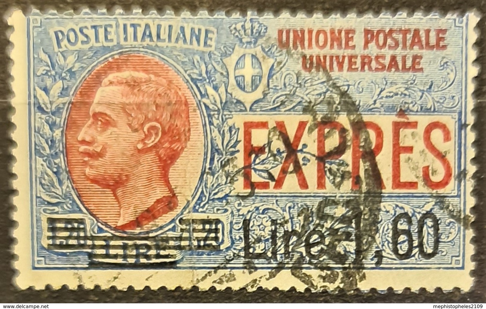 ITALIA / ITALY 1924 - Canceled - Sc# E12 - 1.60L/1.20L - Exprespost
