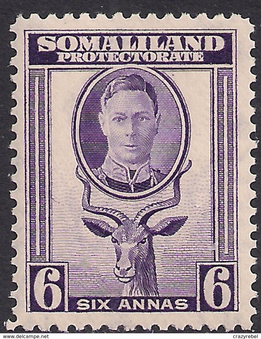 Somaliland 1942 KGV1 6 Annas Violet Umm SG 110 ( B1247 ) - Somaliland (Protectoraat ...-1959)