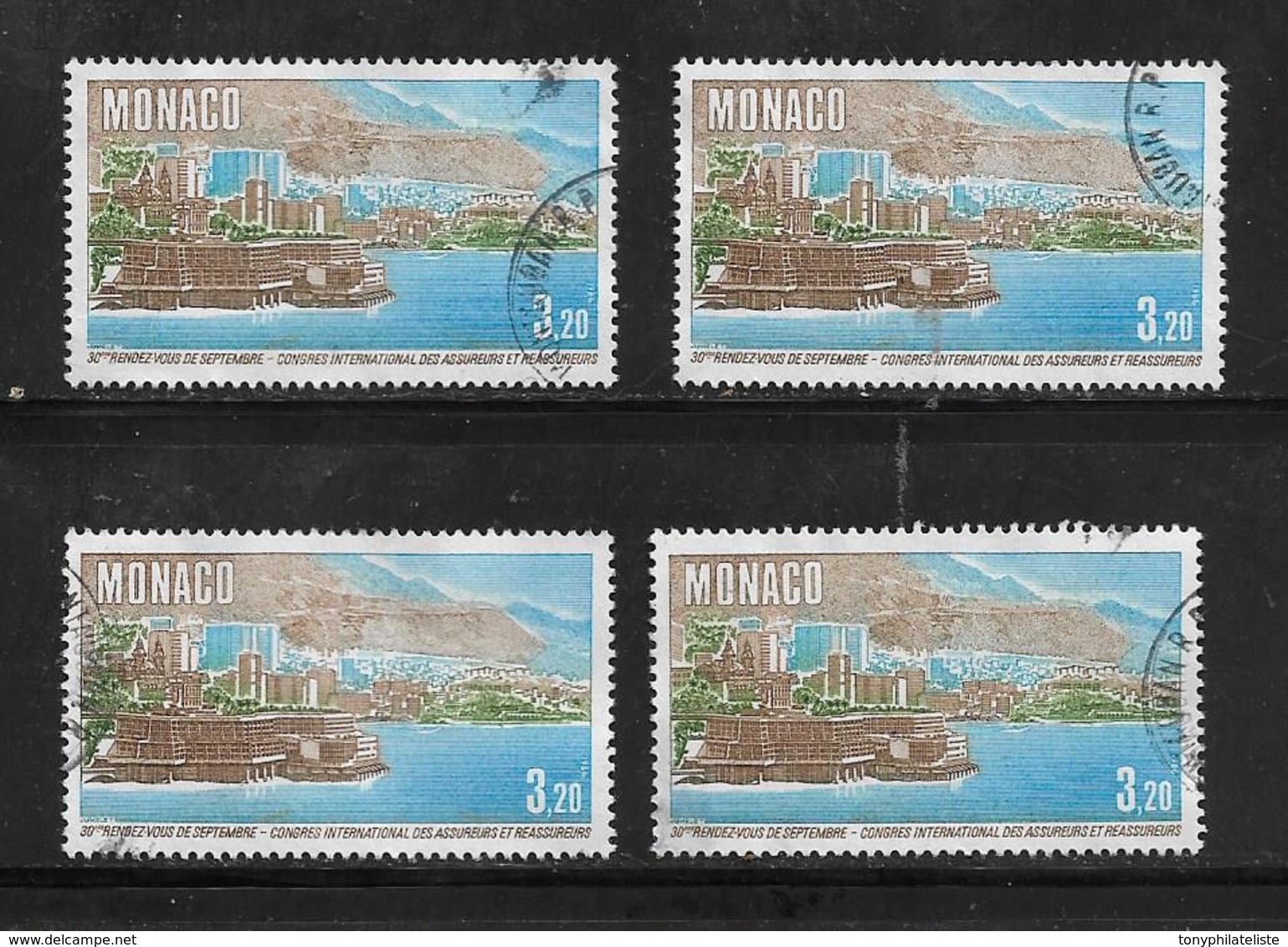 Monaco Timbres De 1986 N°1540 Oblitéré Par 4 - Oblitérés