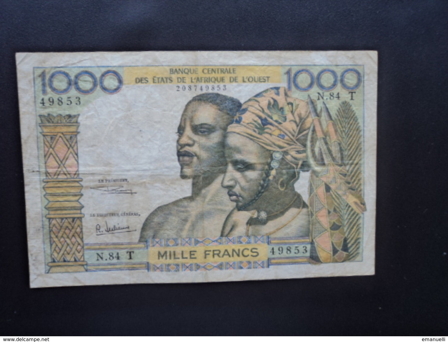 TOGO : BANQUE CENTRALE DES ÉTATS DE L'AFRIQUE DE L'OUEST : 1000 FRANCS   ND Signature 6  P 803Tg *   TTB - Togo