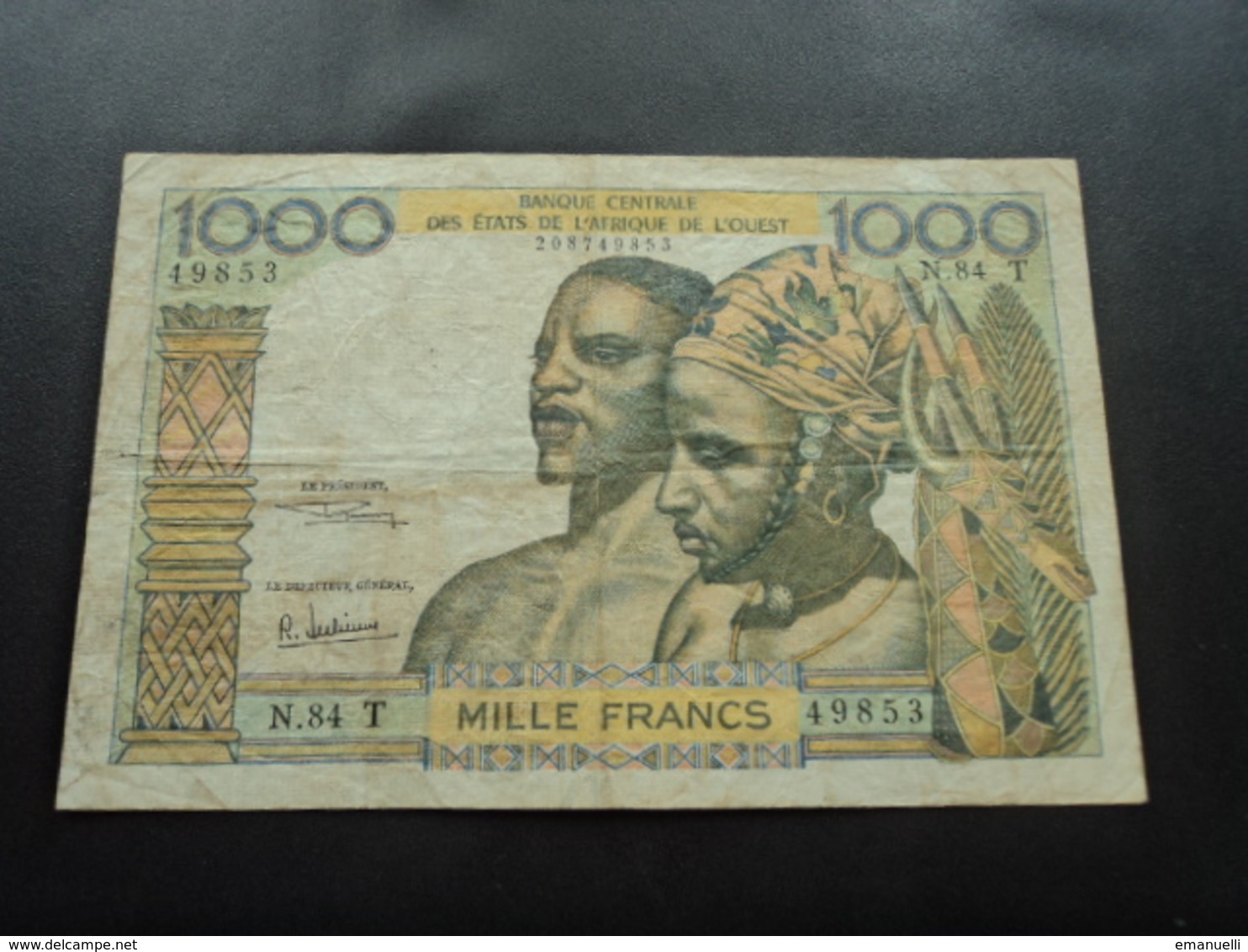 TOGO : BANQUE CENTRALE DES ÉTATS DE L'AFRIQUE DE L'OUEST : 1000 FRANCS   ND Signature 6  P 803Tg *   TTB - Togo