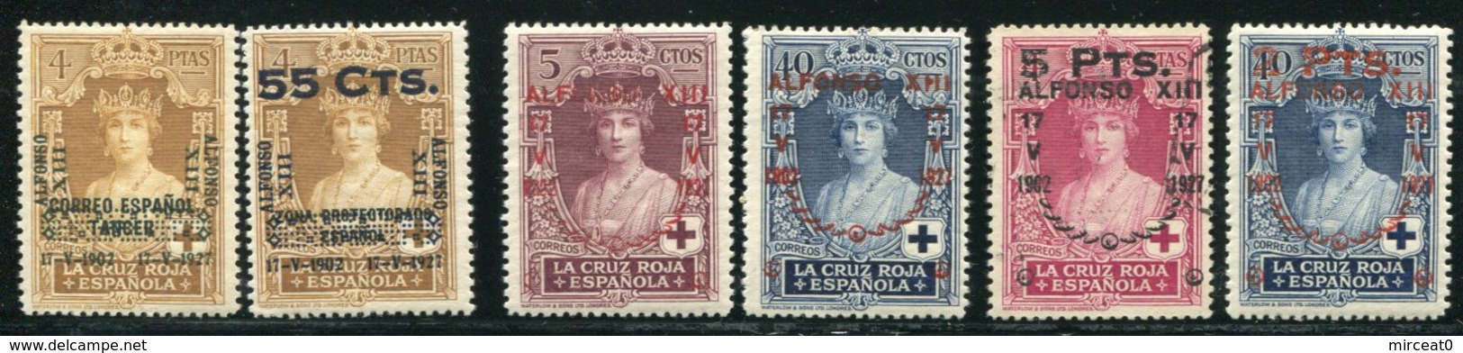 ESPAGNE / SPAIN  1927  MH -  " ALFONSO XIII TIMBRES SURCHARGES / OVERPRINT Pour ETUDES "  -  30 VAL. - Unused Stamps