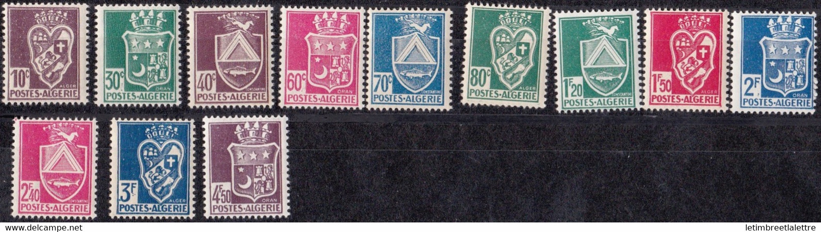 ⭐ Algérie - YT N° 184 à 195 ** - Neuf Sans Charnière - 1942 / 1945 ⭐ - Unused Stamps
