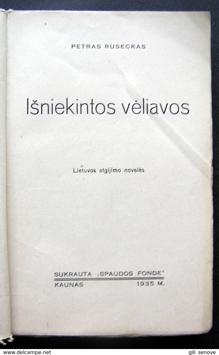 Lithuanian Book / Išniekintos Vėliavos By Ruseckas 1935 - Cultura