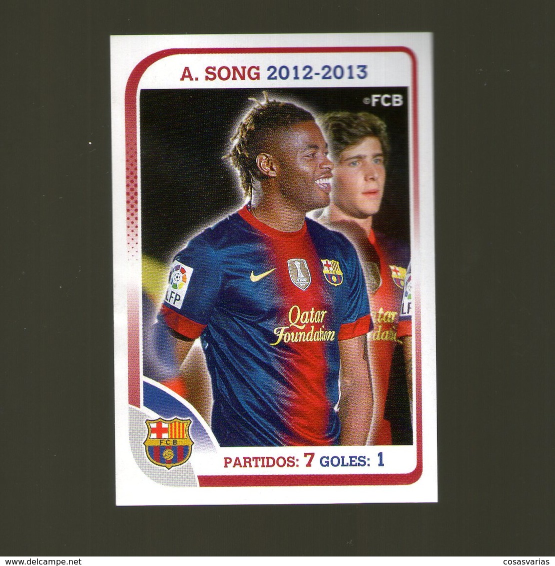 SONG Cromo 101 - FC BARCELONA 2012 2013 COLECCION OFICIAL CROMOS PANINI Futbol PICTURE CARD CHROMOS CHROM CROMOS - Spaanse Uitgave