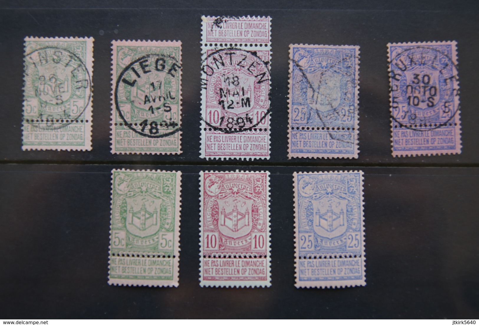 E.I Antwerpen (COB/OBP 68/70 MNH** + 68/70 + 68a + 70a, Obl) 1894. - 1894-1896 Exhibitions