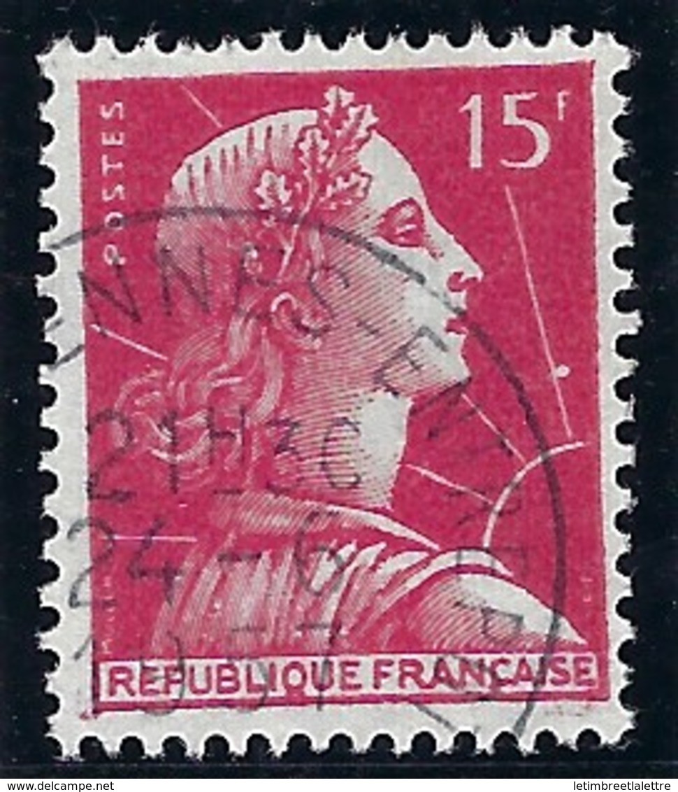 France - Marianne De Muller - N° 1011 - Oblitéré - Point Blanc à Droite - - 1955-1961 Marianne (Muller)