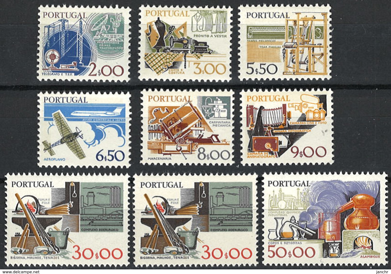 Portugal 1980. Mi.Nr. 1472-77, 1478 I, 1478 II, 1479, Postfrisch **, MNH - Ungebraucht