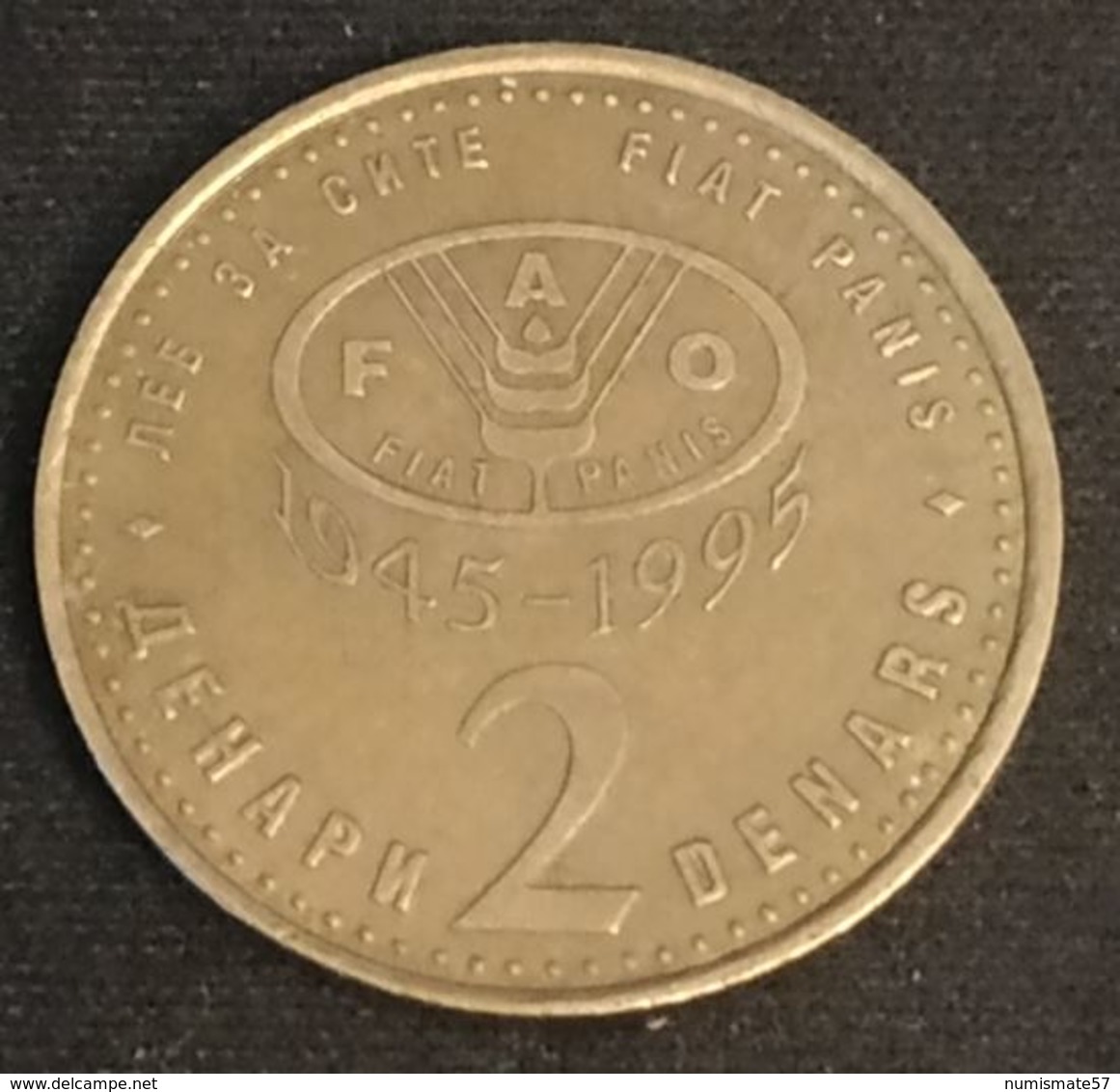 MACEDOINE - MACEDONIA - 2 DENARS 1995 - FAO - KM 6 - ( Truite ) - Macedonia Del Norte