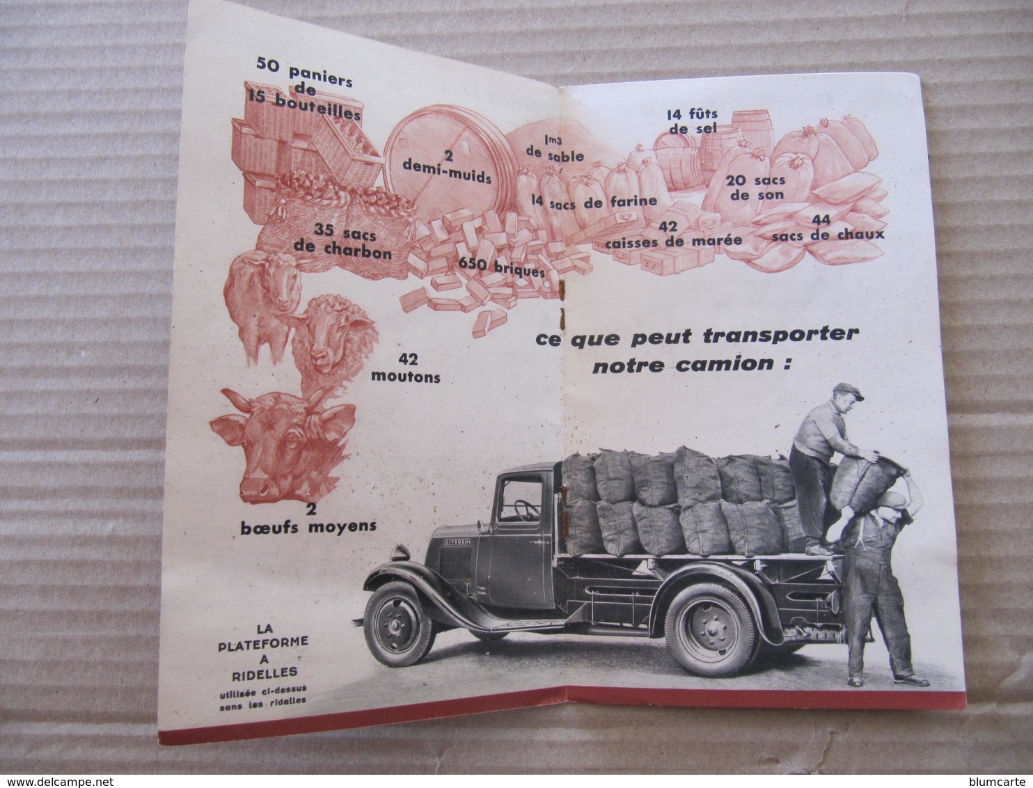 Petit Catalogue - LE CAMION CITROËN  TYPE 23 - 1938 - Auto