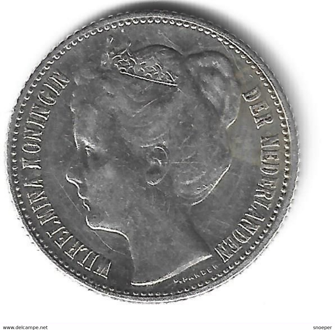 *netherlands 1/2 Gulden  1905 Km 122.2   Vf+ - 1/2 Gulden