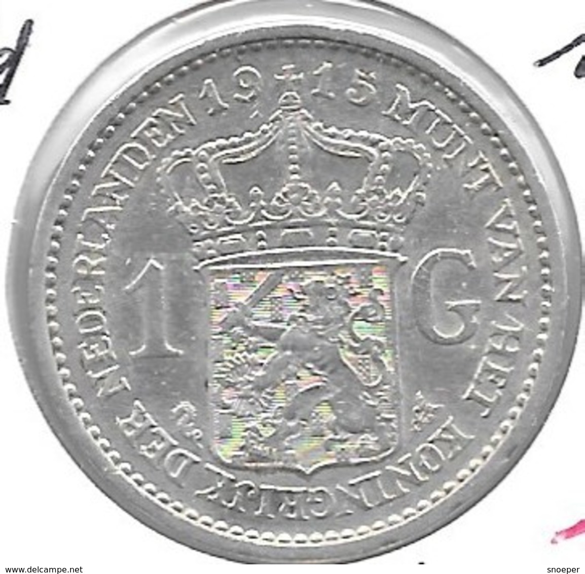 *netherlands 1 Gulden  1915 Km 148  Vf+ - 1 Gulden