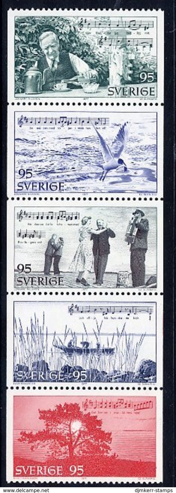 SWEDEN 1977 Tourism: Roslagen Set In Strip MNH / **.  Michel 983-87 - Neufs